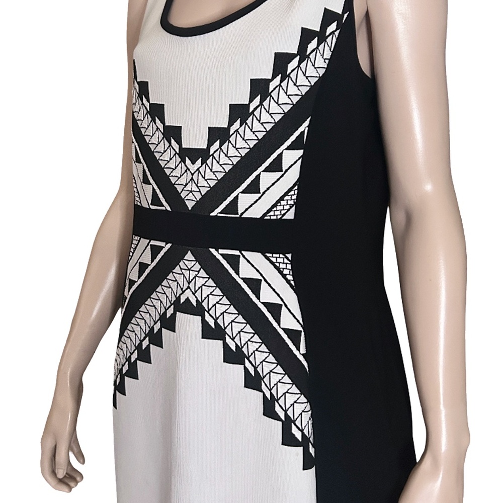 Joseph Ribkoff Dress Graphic Tribal Geometric Tank Sheath Made in Canada - Picture 11 of 16